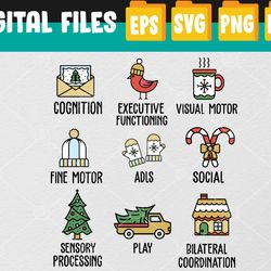 occupational therapy scope of practice ot cota christmas svg, eps, png, dxf, digital download