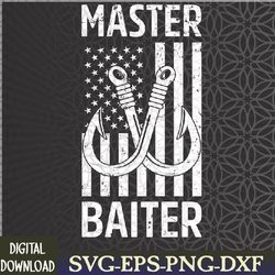 patriotic master baiter fishing fisherman flag american usa svg, eps, png, dxf, digital download