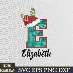 custom faux embroidery monogrammed faux glitter custom name initial family christmas svg, eps, png, dxf, digital downloa