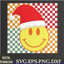 smiling hat santa christmas hippie groovy vibes svg, eps, png, dxf, digital download