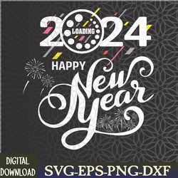new years eve party supplies 2024 happy new year fireworks svg, eps, png, dxf, digital download