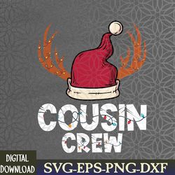 christmas cousin crew santa hat svg, eps, png, dxf, digital download