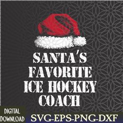 christmas santas favorite ice hockey coach funny xmas svg, eps, png, dxf, digital download