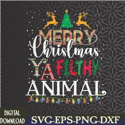 merry christmas animal filthy ya funny xmas svg, eps, png, dxf, digital download