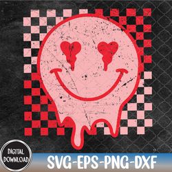 retro groovy valentines day hippie heart funny matching svg, eps, png, dxf, digital download