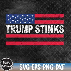 trump smells trump stinks vintage svg, eps, png, dxf, digital download