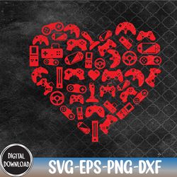 boys gamer video games heart valentines day lover svg, eps, png, dxf, digital download