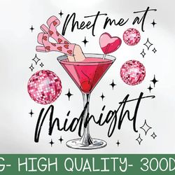 meet me at midnight disco-ball western cowgirl png digital download