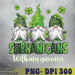 shenanigans and malarkey patricks day shamrock png, sublimation design