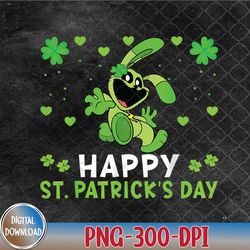 smiling critters catnap dogday happy st patrick's day kids png, sublimation design