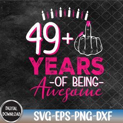 i am 49 plus 1 middle finger 49th pink candle birthday retro, birthday svg, svg, eps, png, dxf