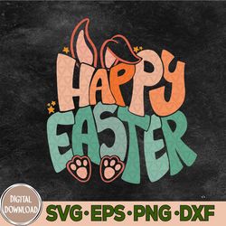 Happy Easter Svg, Retro Easter Bunny Svg, Easter Vibes Svg, Happy Easter Day, Easter Eps, Png, Dxf, Digital Download