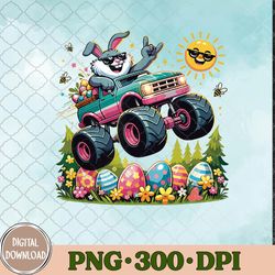 Happy Easter Bunny Monster Truck Png, Easter Png, Sublimation Design