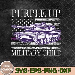 Military Month Usa Flag Svg, Purple Ribbon Svg, Military Svg, Eps, Png, Dxf
