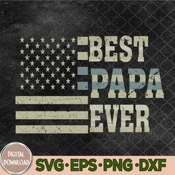 best papa ever american flag usa flag svg, png, digital download