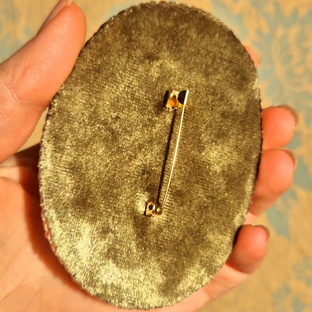 Handcrafted Klimts Danae Beaded Brooch 2