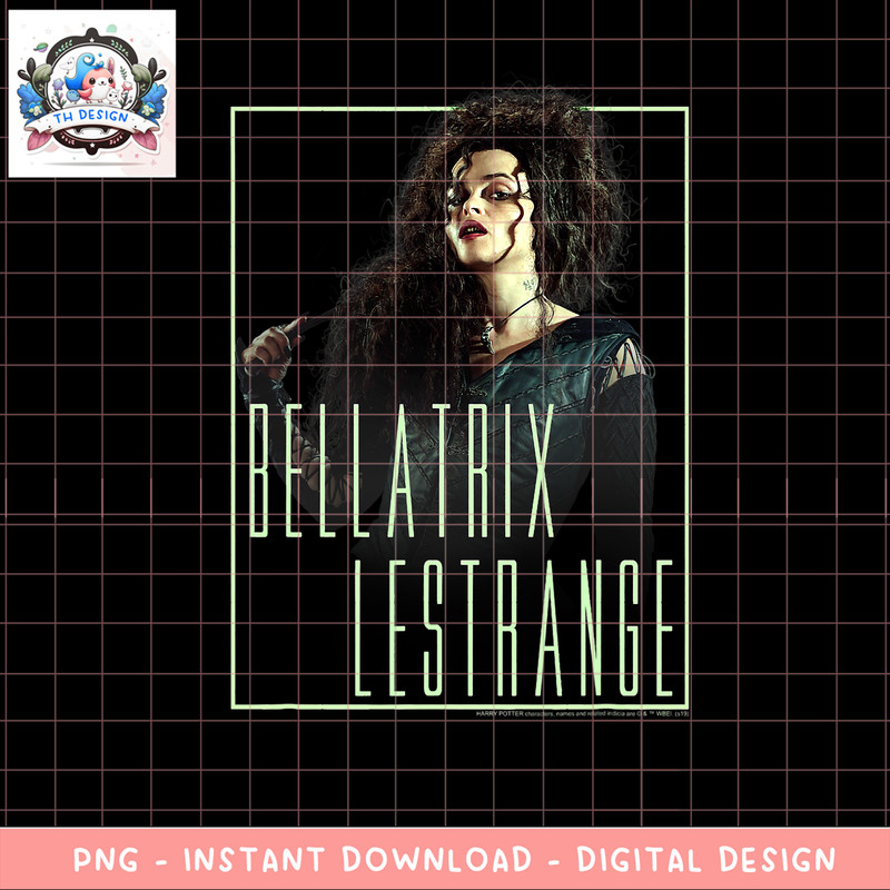 Harry Potter Bellatrix Lestrange Simple Framed Portrait PNG Download copy.png