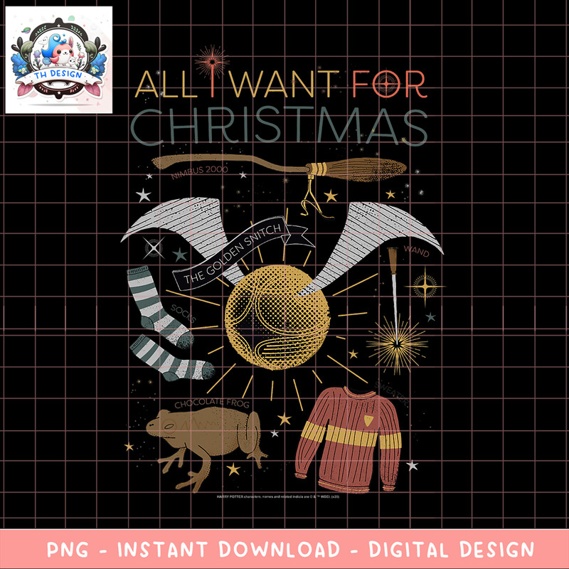 Harry Potter Christmas All I Want For Christmas Accessories PNG Download copy.png