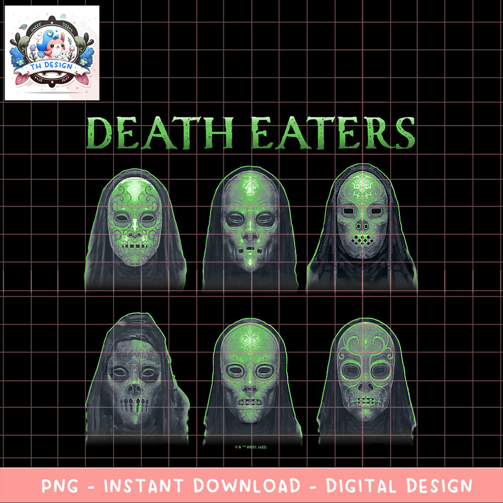 Harry Potter Death Eaters Masks Lineup PNG Download copy.png