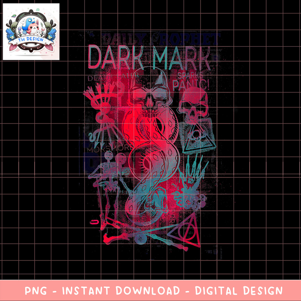 Harry Potter Deathly Hallows 2 Dark Mark Collage Poster PNG Download copy.png