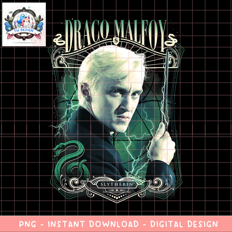 Harry Potter Deathly Hallows 2 Draco Malfoy Slytherin Poster PNG Download copy.png
