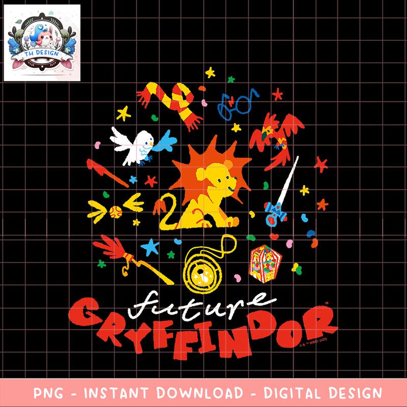 Harry Potter Deathly Hallows 2 Future Gryffindor Doodle PNG Download copy.png