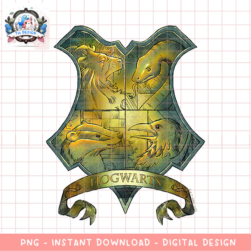 Harry Potter Deathly Hallows 2 Hogwarts Shining Crest PNG Download copy.png