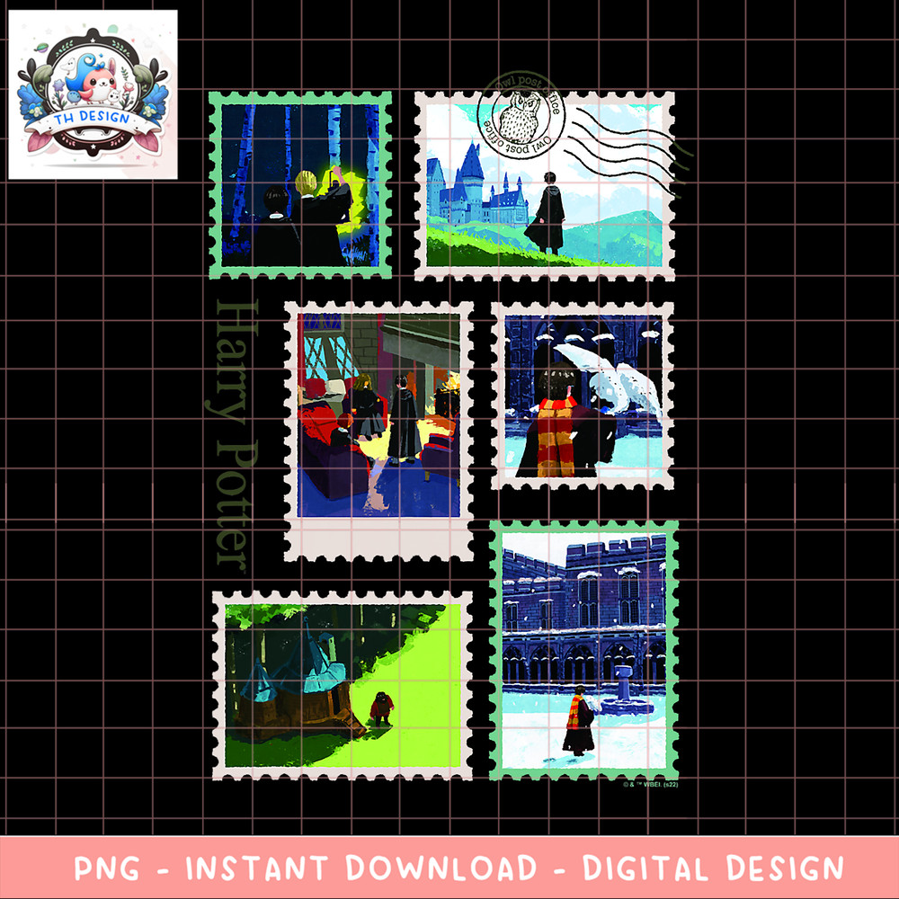 Harry Potter Deathly Hallows 2 Hogwarts Snapshot Stamps PNG Download copy.png