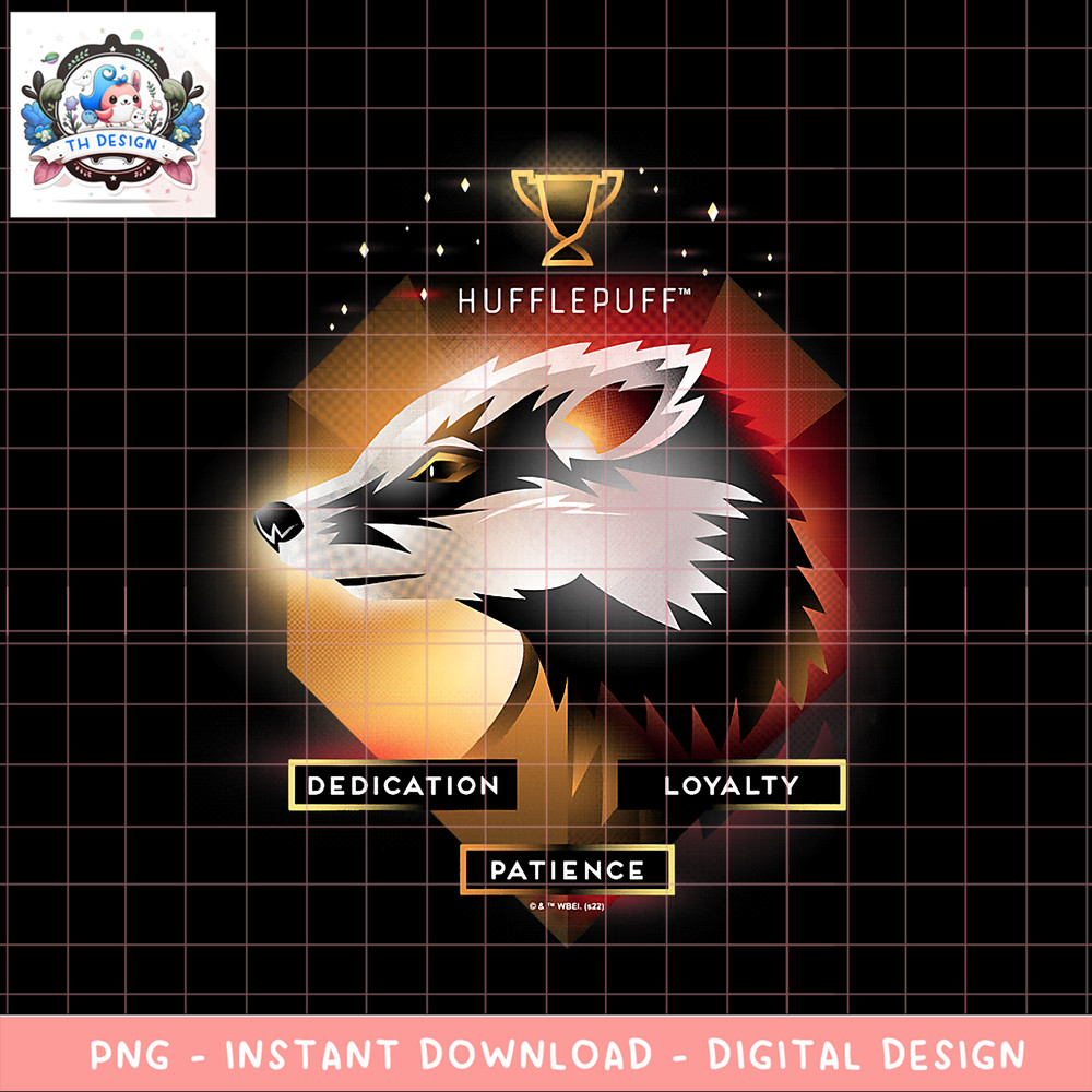 Harry Potter Deathly Hallows 2 Hufflepuff Glowing Poster PNG Download copy.png
