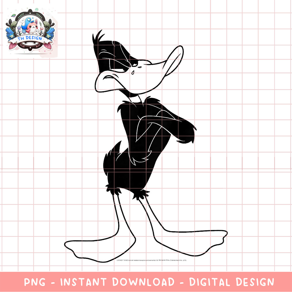 Kids Looney Tunes Daffy Duck Not Amused Portrait PNG Download copy.png