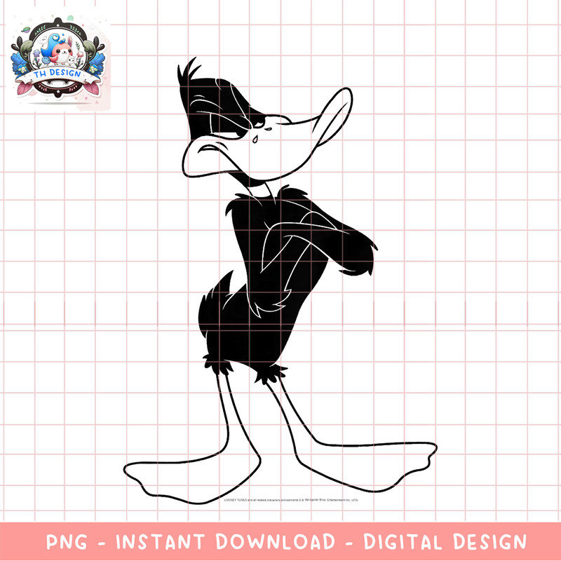 Kids Looney Tunes Daffy Duck Not Amused Portrait PNG Download copy.png