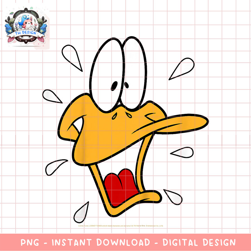Kids Looney Tunes Daffy Duck Surprised Big Face PNG Download copy.png