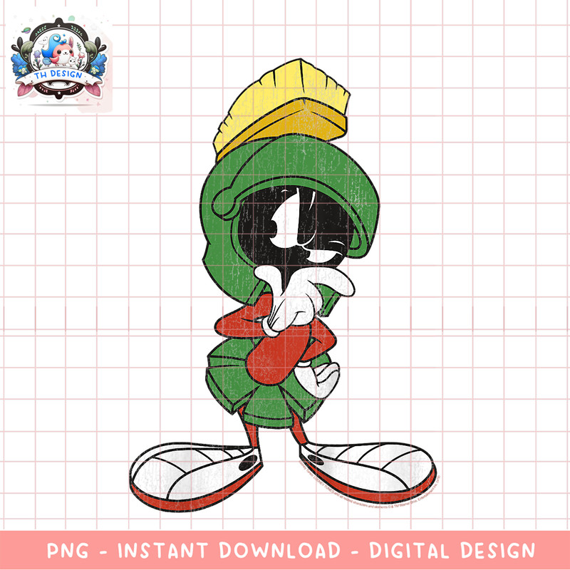 Kids Looney Tunes Marvin The Martian Curious Portrait png, digital download, instant .png