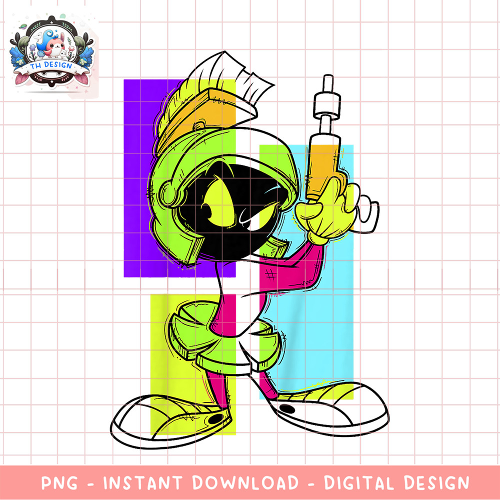 Kids Looney Tunes Marvin The Martian Pop Art png, digital download, instant .png
