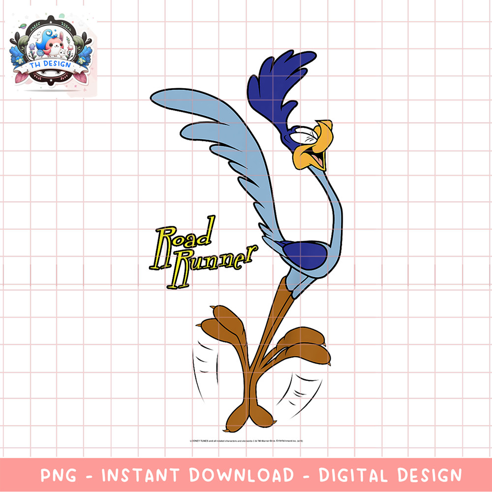 Kids Looney Tunes Road Runner Happy Portrait png, digital download, instant .png