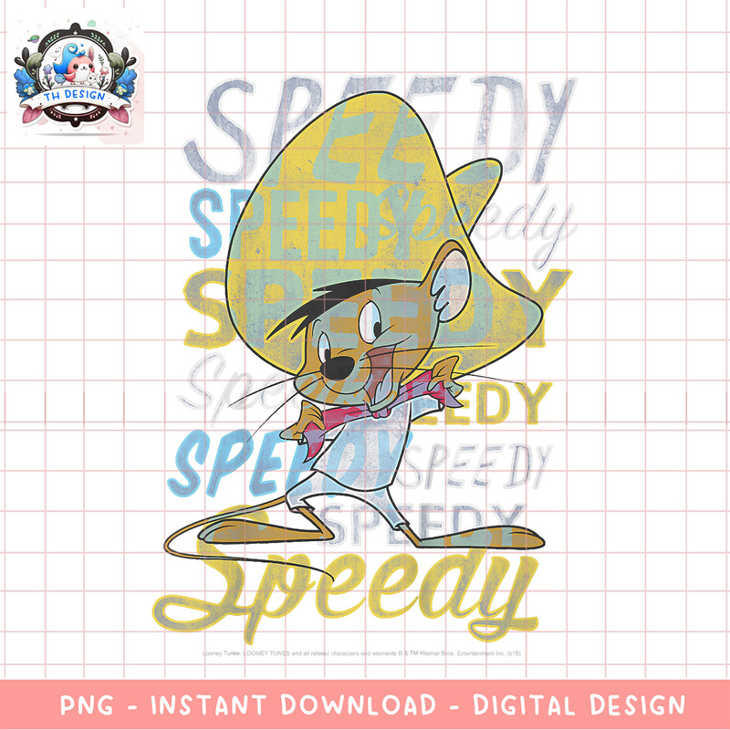 Kids Looney Tunes Speedy Gonzales Text Stack png, digital download, instant .png