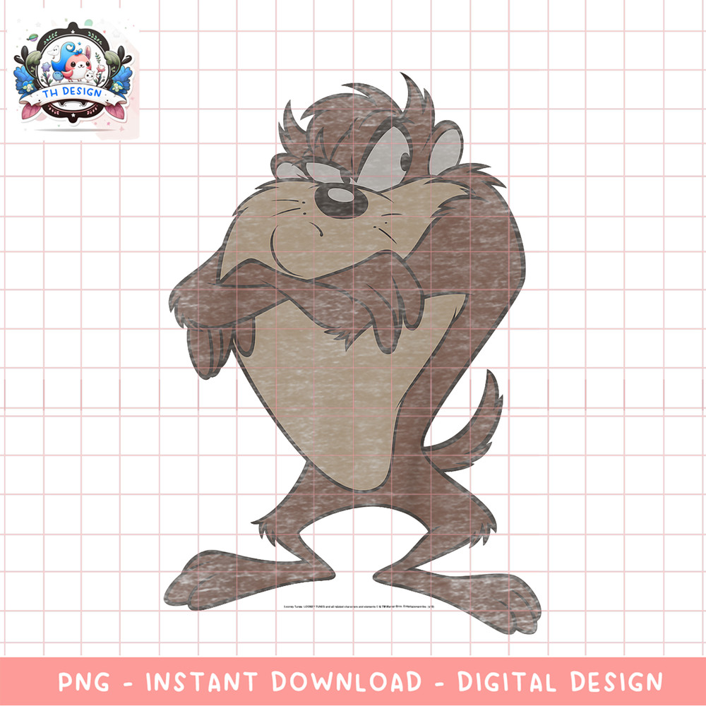 Kids Looney Tunes Tasmanian Devil Simple Portrait png, digital download, instant .png