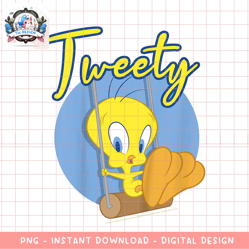 Kids Looney Tunes Tweety Swing Portrait png, digital download, instant .png