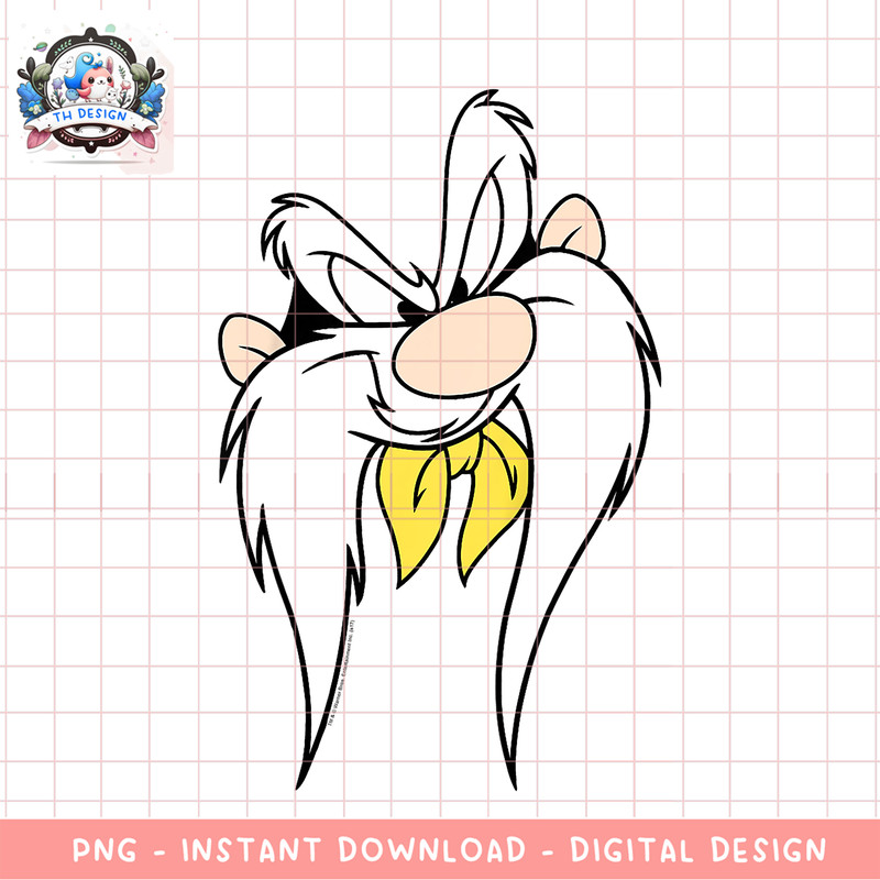 Kids Looney Tunes Yosemite Sam Face png, digital download, instant .png