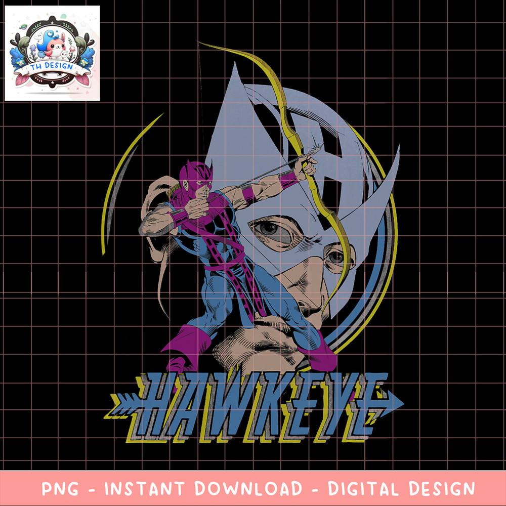 Marvel Comics Avengers Hawkeye Classic Ready Aim Fire png, digital download, instant .png
