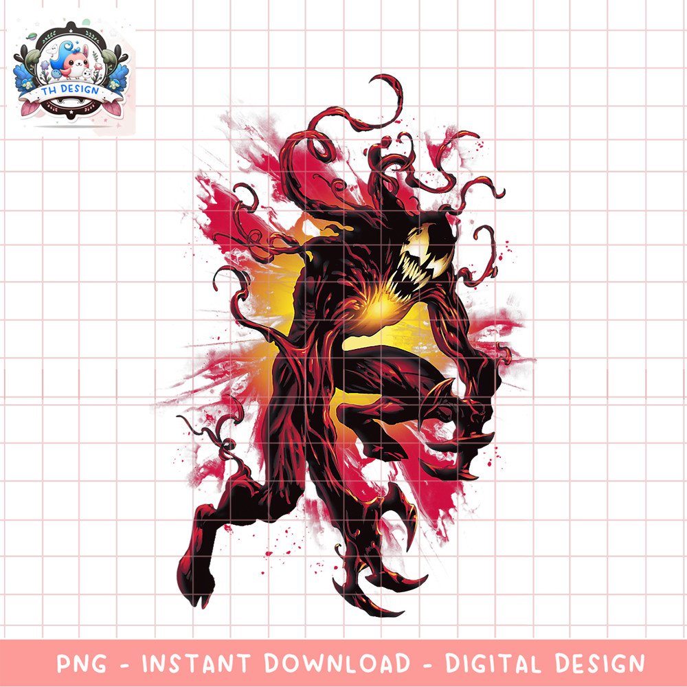 Marvel Comics Carnage Cletus Kasady Exploding Villain png, digital download, instant .png