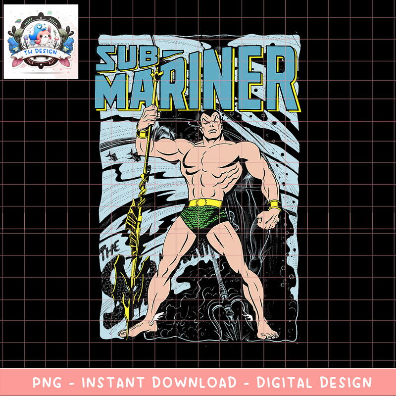 Marvel Comics Sub-Mariner Portrait png, digital download, instant .png