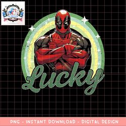 marvel deadpool saint patrick_s day lucky rainbow png, digital download, instant