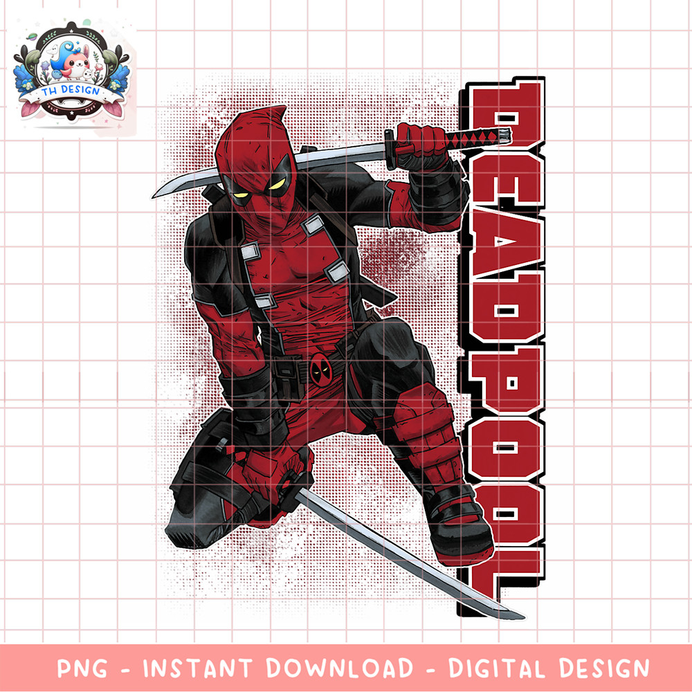 Marvel Deadpool Samuria Hero Stance png, digital download, instant.pngMarvel Deadpool Samuria Hero Stance png, digital download, instant .png