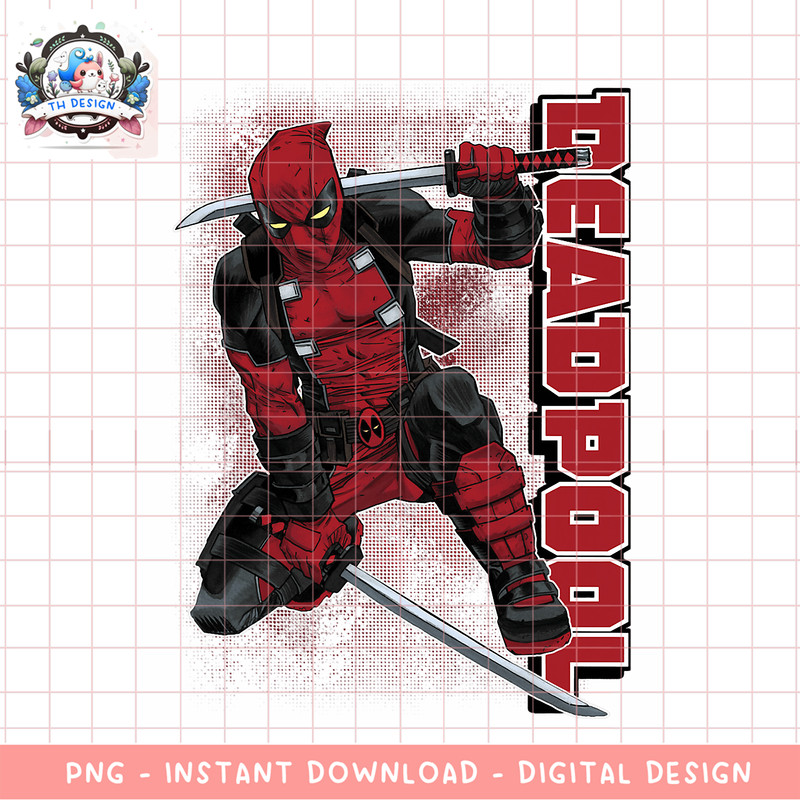 Marvel Deadpool Samuria Hero Stance png, digital download, instant.pngMarvel Deadpool Samuria Hero Stance png, digital download, instant .png