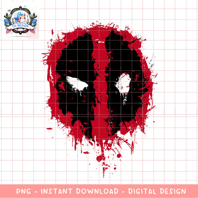 Marvel Deadpool Simple Paint Splatter Logo png, digital download, instant.pngMarvel Deadpool Simple Paint Splatter Logo png, digital download, instant .png