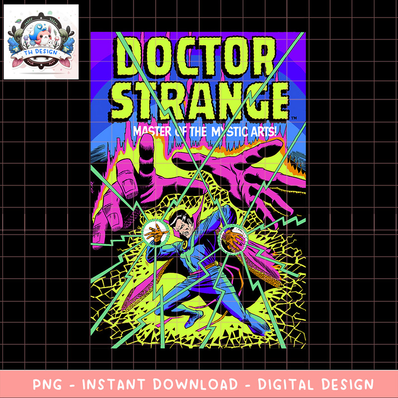 Marvel Doctor Strange Mystic Arts Neon Graphic png, digital download, instant png, digital download, instant .png