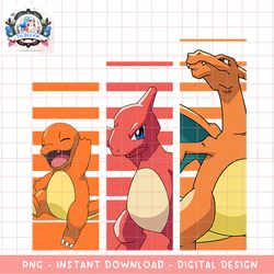 pokemon  - charmander evolutions png, digital download, instant