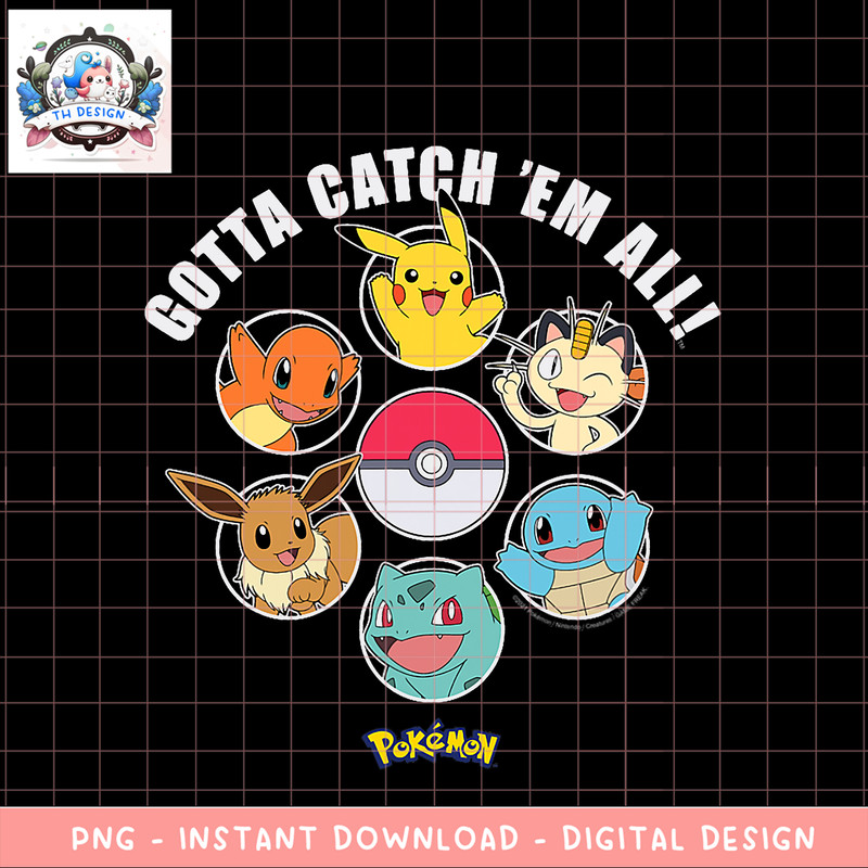 Pokemon - Gotta Catch Em All Group png, digital download, instant .png