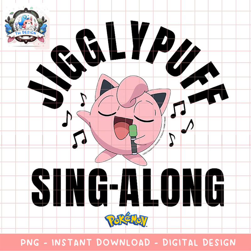 Pokemon - Jigglypuff png, digital download, instant .png